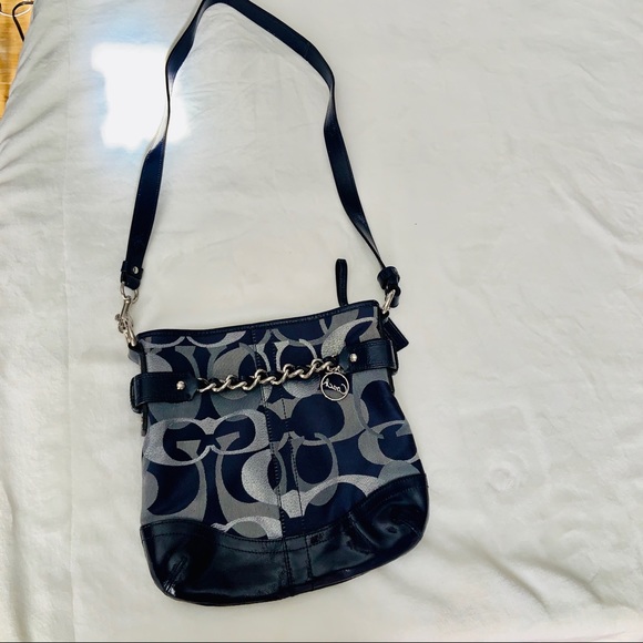 MICHAEL Michael Kors Handbags - Coach Navy blue canvas leather crossbody bag